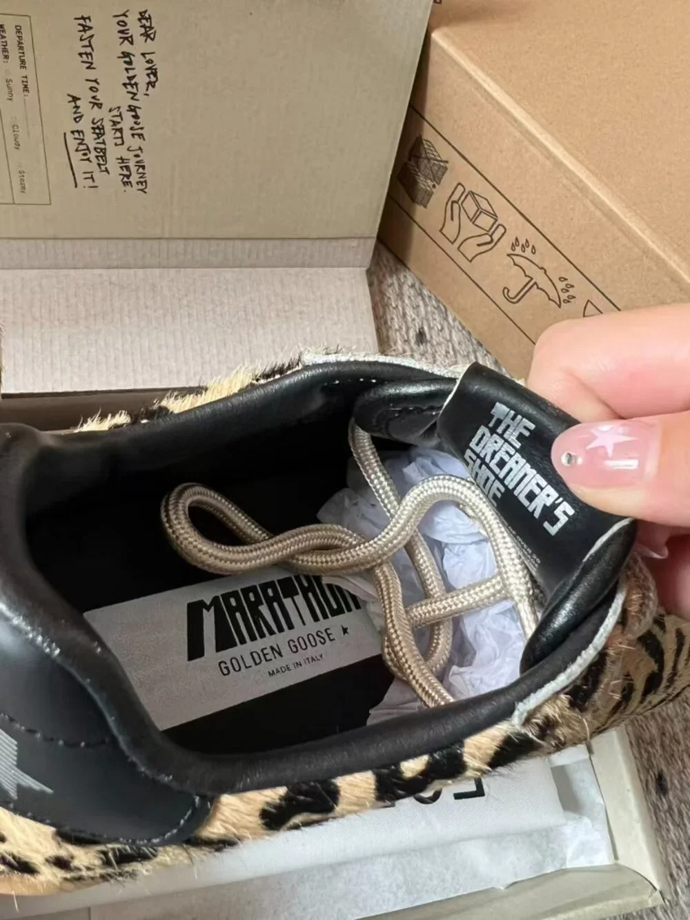 Golden Goose Marathon Speed Leopard Print Star Sneakers EU 39 - Picture 7 of 8